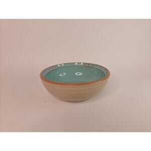 Vintage Noritake Stoneware Boulder Ridge Turquoise Cereal Soup Bowls 8674 6.5”
